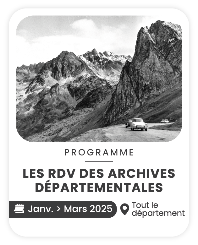 Les RDV des Archives Départementales de janvier à mars 2025